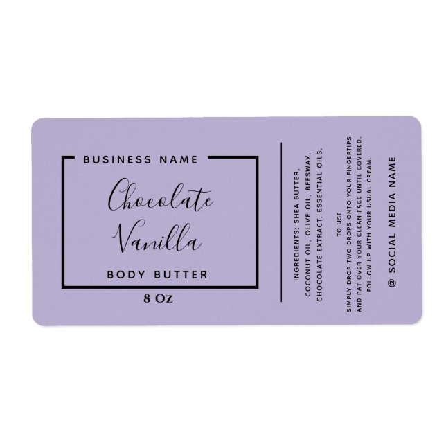minimaliste moderne typographie lavande produit (Devant)