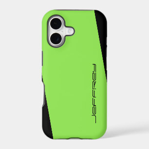 Minimaliste Moderne Vert et Noir, Votre Nom