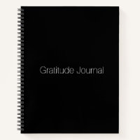 Minimaliste noir coutume élégant Gratitude Journal