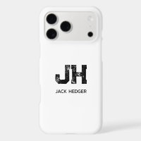 MINIMALISTE NOIR MONOGRAMME À DEUX LETTRES NOM BLA