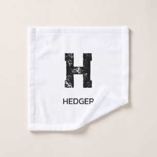 MINIMALISTE NOIR UNE LETTRE MONOGRAMME NOM BLANC