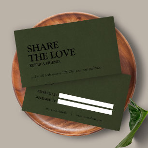 Minimaliste Partager La Carte De Référence D'Amour