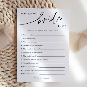 Minimaliste qui connaît Mariée meilleure carte de 