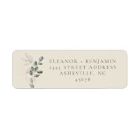 Minimaliste Rustic Gold Green Adresse de retour