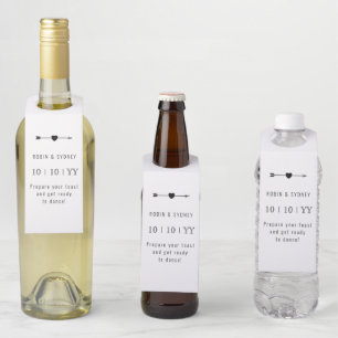 Minimaliste   Save The Date   Étiquette de bouteil