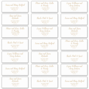 Minimaliste simple Étiquettes de adresse Mariage o