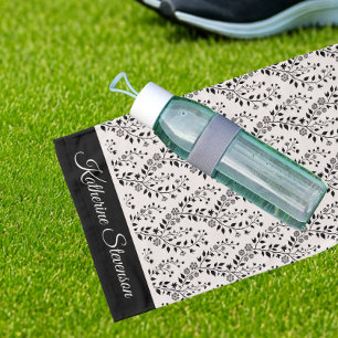 Minimaliste Vintage Fleurie Crème Noir Écriture