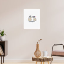 minimalistful Arctic Tern Love Poster
