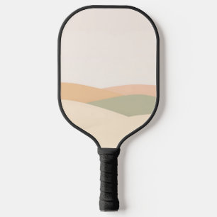 Minimalistic Abstract Landscape with Rolling Hills Pickleball Paddle