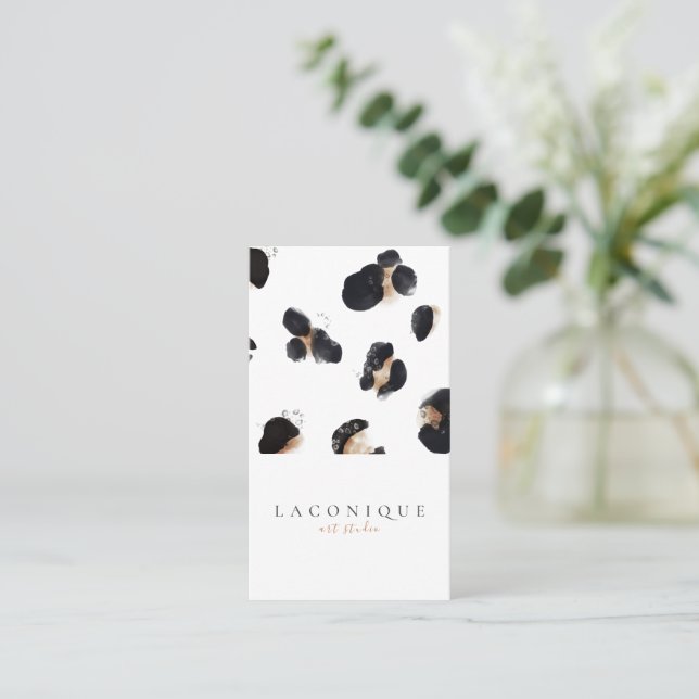 Minimalistic | Abstract | Leopard Business Card (Standing Front)