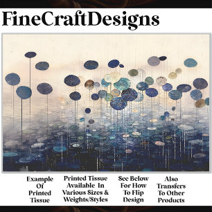 Minimalistic Abstract Of Lily Pond S2 Decoupage Tissue Paper