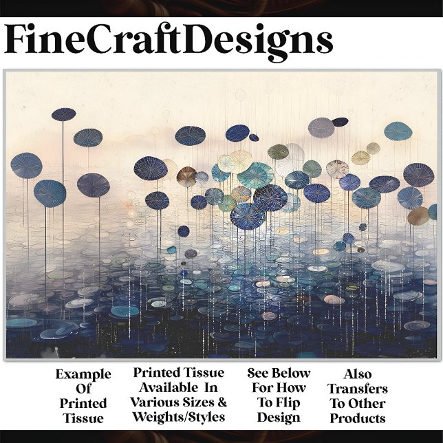 Minimalistic Abstract Of Lily Pond S2 Decoupage Tissue Paper (Creator Uploaded)