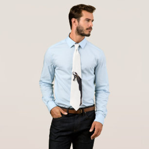 Minimalistic Alpine Chamois mountain goat on snow Tie