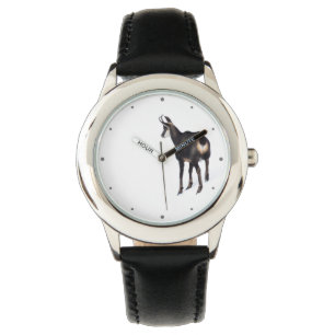 Minimalistic Alpine Chamois mountain goat on snow Watch
