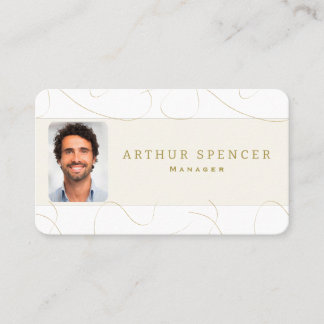 Minimalistic and professional golden lines business card