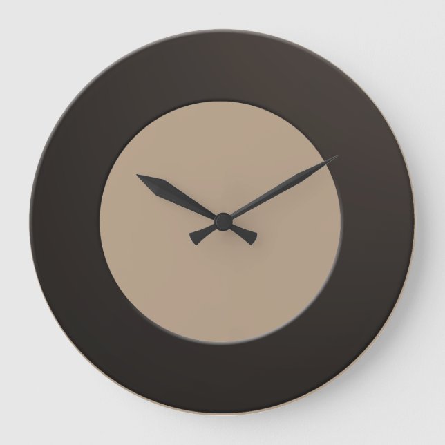 Minimalistic any Colour No Digits on Black Frame Large Clock (Front)