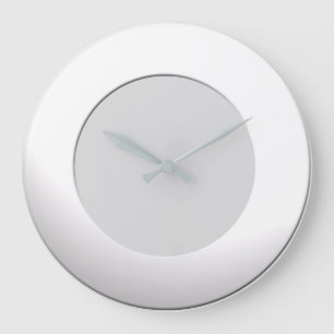 Minimalistic any Colour No Digits on White Frame Large Clock
