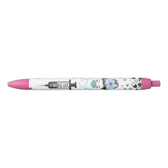 Minimalistic art design Nurse  Black Ink Pen (Front)