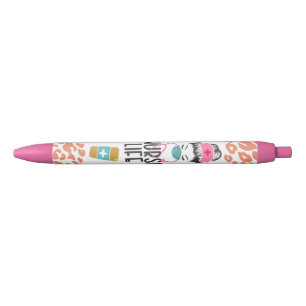 Minimalistic art design Nurse  Black Ink Pen
