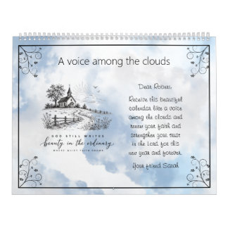 Minimalistic Artistic Voice Among the Clouds Calendar