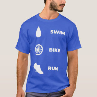 Minimalistic Athlete Sport Triathlon Swim Bike Run T-Shirt