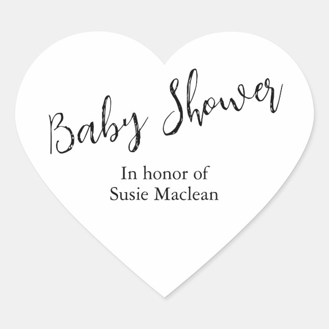 Minimalistic Baby Shower Sticker (Front)