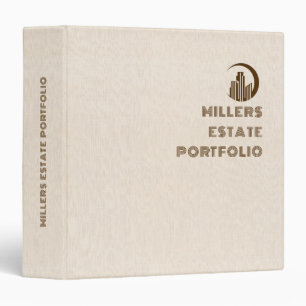 Minimalistic Beige Linen Estate Planning Binder