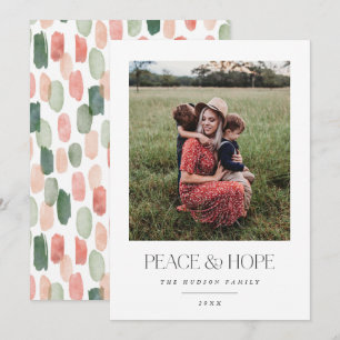 Minimalistic Black and White Modern Photo Holiday Card