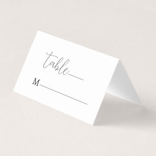 Minimalistic Black Calligraphy On White Business Card