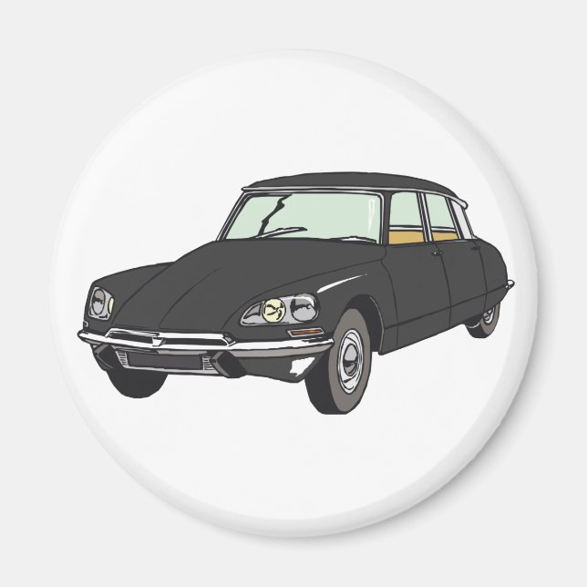 Minimalistic Black DS19 La Déesse Illustration Magnet (Front)