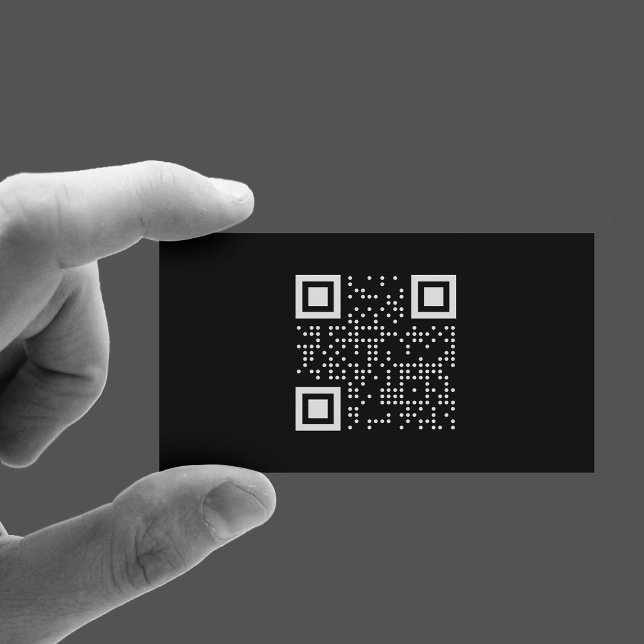 Minimalistic Black QR Code Business Card (Creator Uploaded)