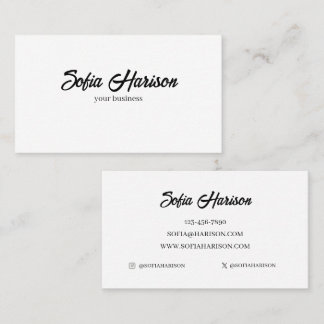 Minimalistic Black & white business card
