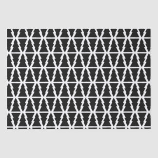 Minimalistic Black & White Christmas Tree Pattern Tissue Paper