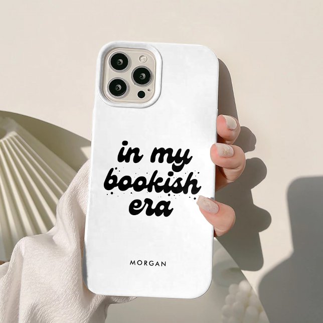 Minimalistic Black & White In My Bookish Era Case-Mate iPhone Case (Creator Uploaded)