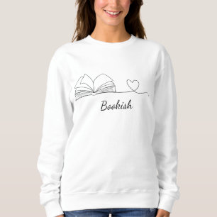 Minimalistic Book Lover Artwork Sweatshirt