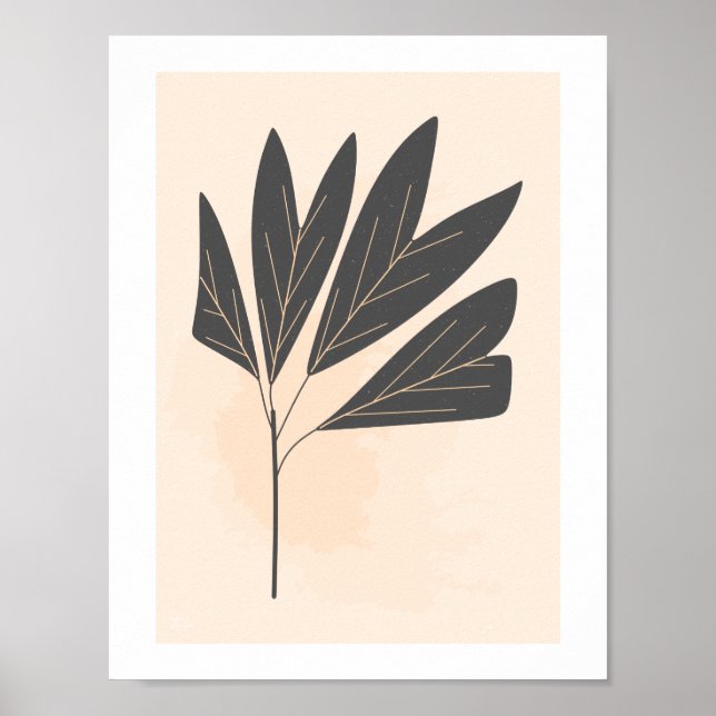 Minimalistic botanical art print (Front)