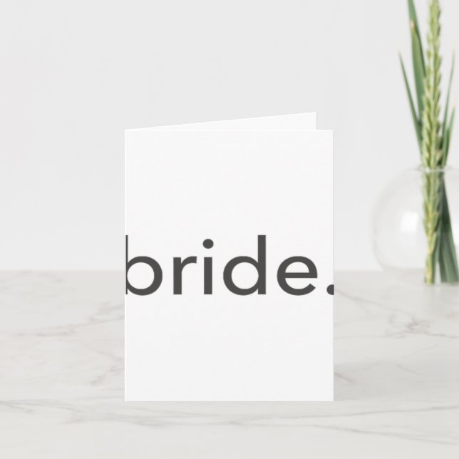 Minimalistic Bride. Minimal  Card (Front)