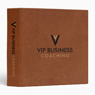 Minimalistic Brown Leather Texture Binder