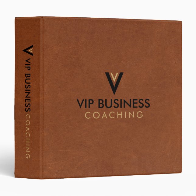 Minimalistic Brown Leather Texture Binder (Front/Spine)