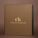 Minimalistic Brown Vintage Leather Texture Image Binder<br><div class="desc">Simple,  minimalistic design. Image of a vintage brown leather texture with custom gold tones text.
If you need assistance customizing this design,  please message me.
We always provide the free custom designs on any Zazzle product.</div>