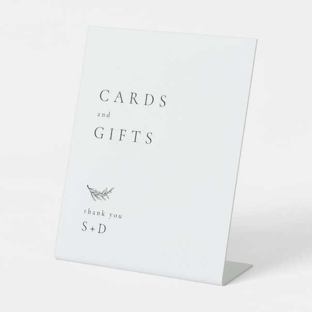 Minimalistic Cards and Gifts Wedding Sign (Front)