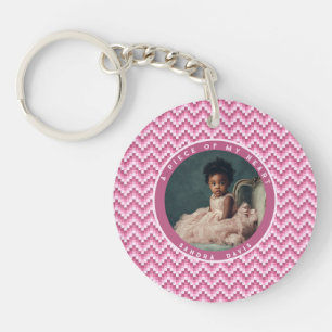 Minimalistic Christmas Gift Ideas Stripe Pattern Keychain