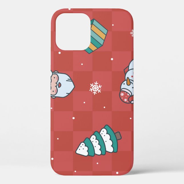 Minimalistic Christmas: Red Seamless Design. Case-Mate iPhone Case (Back)