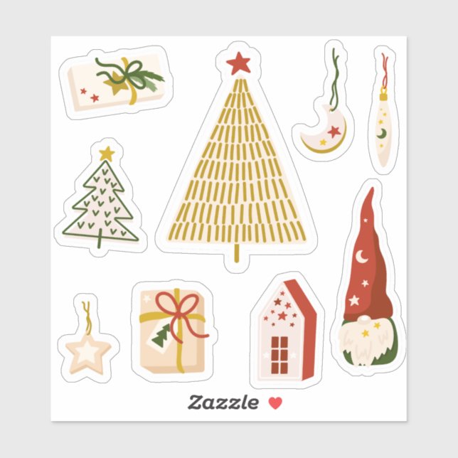Minimalistic Christmas scrapbook stationery (Sheet)