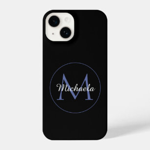 Minimalistic circle modern monogram initial name iPhone 14 case