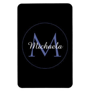 Minimalistic circle modern monogram initial name magnet