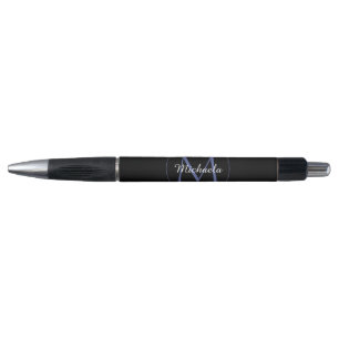 Minimalistic circle modern monogram initial name pen