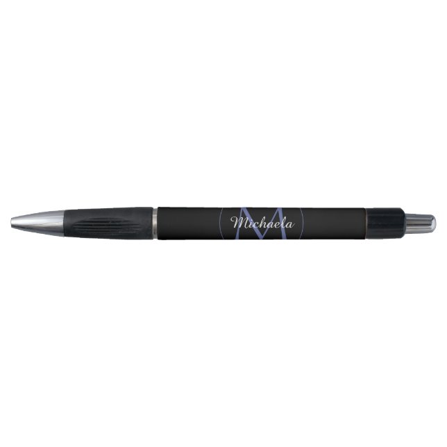 Minimalistic circle modern monogram initial name pen (Front)