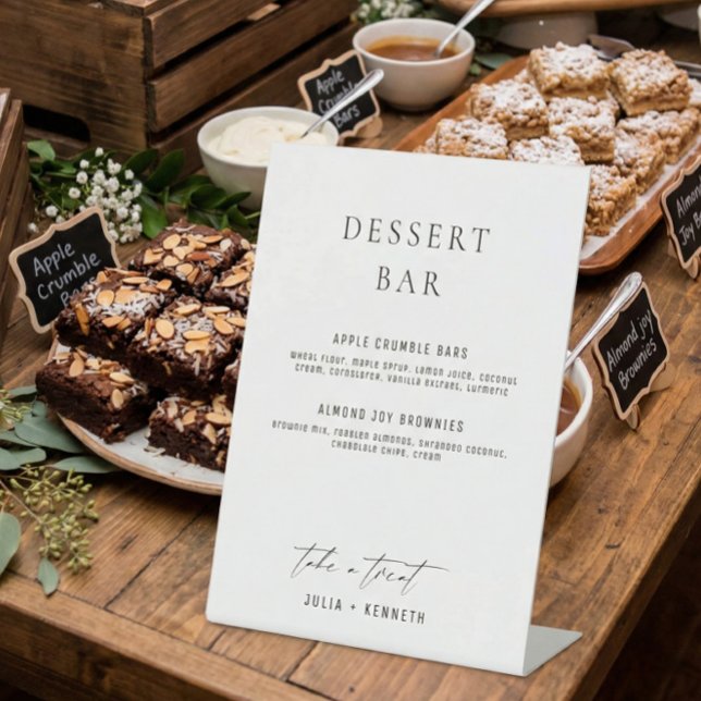 Minimalistic Classy Dessert Menu Wedding Sign (Creator Uploaded)