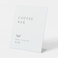 Minimalistic Coffee Bar Wedding Sign
